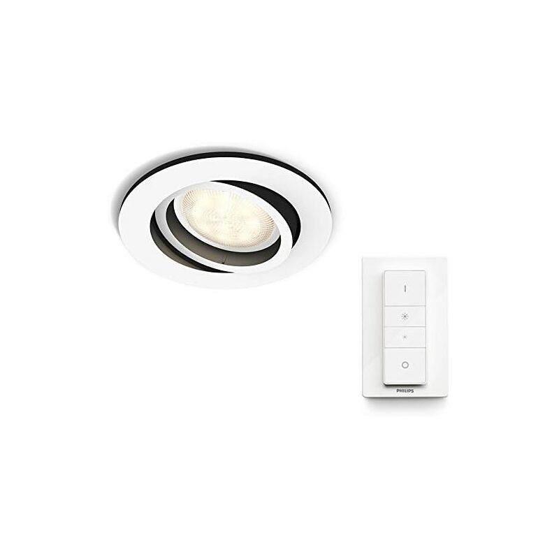 

Hue – Lámpara inteligente, Hue Milliskin, Foco Empotrable LED Inteligente, Luz Blanca de Cálida a Fría, Compatible con Alexa y Google Home, Color