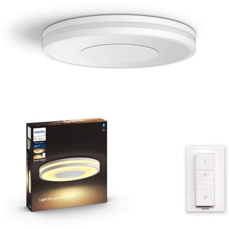Philips Hue White Ambiance Plafoniera Smart Being, Luce Bianca da Calda a Fredda, 32W, Bianco, Telecomando Dimmer Switch Incluso