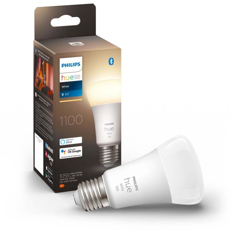 Ampoule LED connectée Philips Hue A60 IP20 E27 1055lm chaud - vue 2