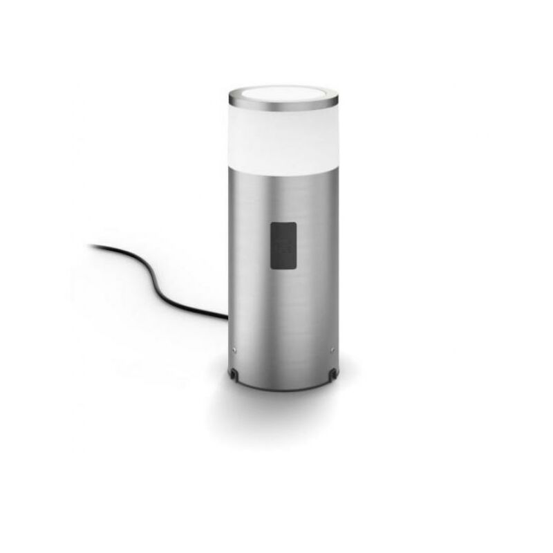 Philips Hue - White and Color Ambiance, Borne extérieure calla, Inox, fonctionne avec Alexa, Google Assistant et Apple Homekit