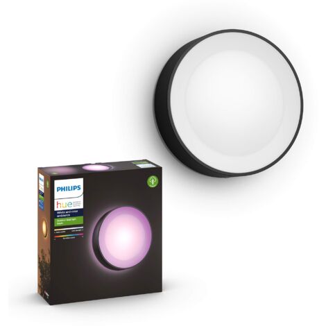 Philips Hue White and Color Ambiance Daylo, Lampada da Parete Smart per Esterni, LED Integrato, Alluminio, Nero
