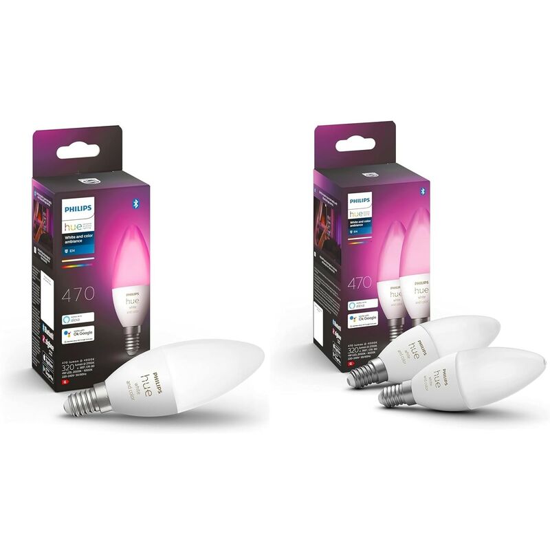 Philips Hue - White and Color Ambiance, lot de 3 ampoules connectées E14