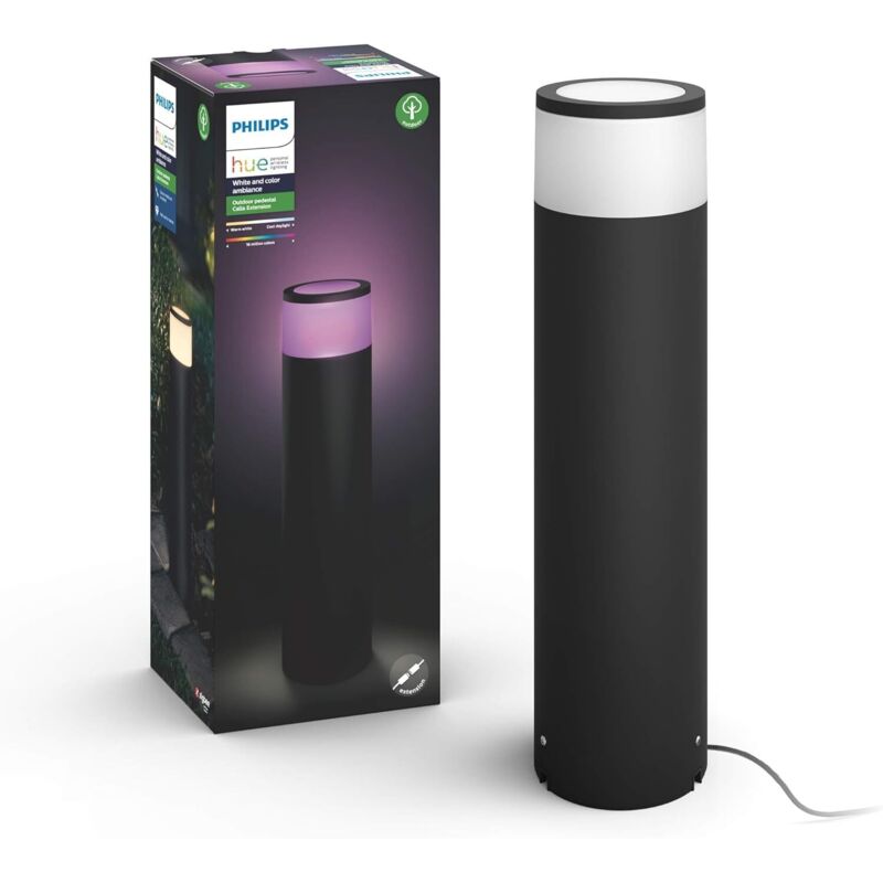 Philips Hue Calla Pedestal o led Exterior Smart Overlay (IP44) (LowVoltage, Extended), Luce bianca e a colori, Alexa e Google Compatibile Home