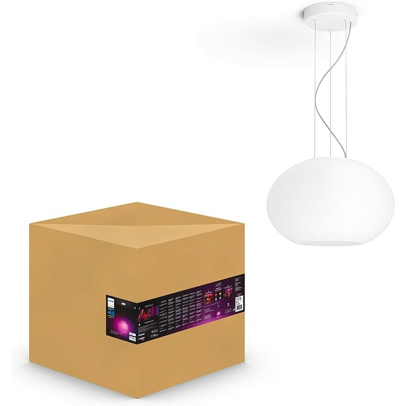 Philips Hue - White & Color Ambiance flourish Suspension 31W - Bluetooth - Blanc, fonctionne avec Alexa, Google Assistant et Apple Homekit