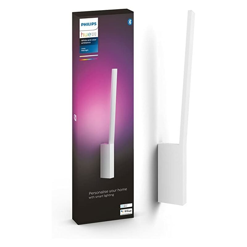 Philips - Hue White & Color Ambiance liane Applique extérieure 12W - Bluetooth - Blanc, fonctionne avec Alexa, Google Assistant et Apple Homekit