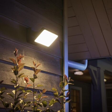 Philips Hue White & Color Ambiance Projecteur Extérieur DISCOVER Aluminium Noir + Pont de connexion