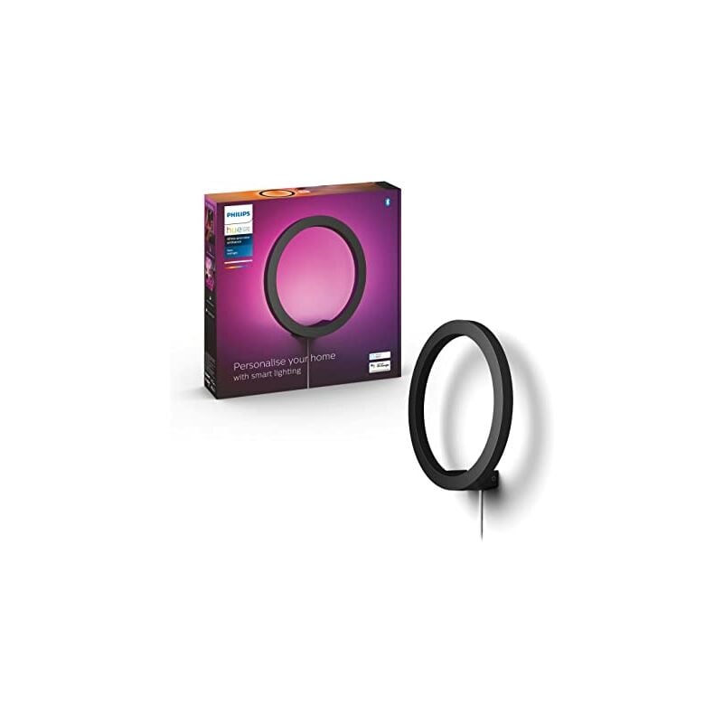 White & Color Ambiance sana Applique 20W - Bluetooth - Noir, fonctionne avec Alexa, Google Assistant et Apple Homekit - Philips Hue