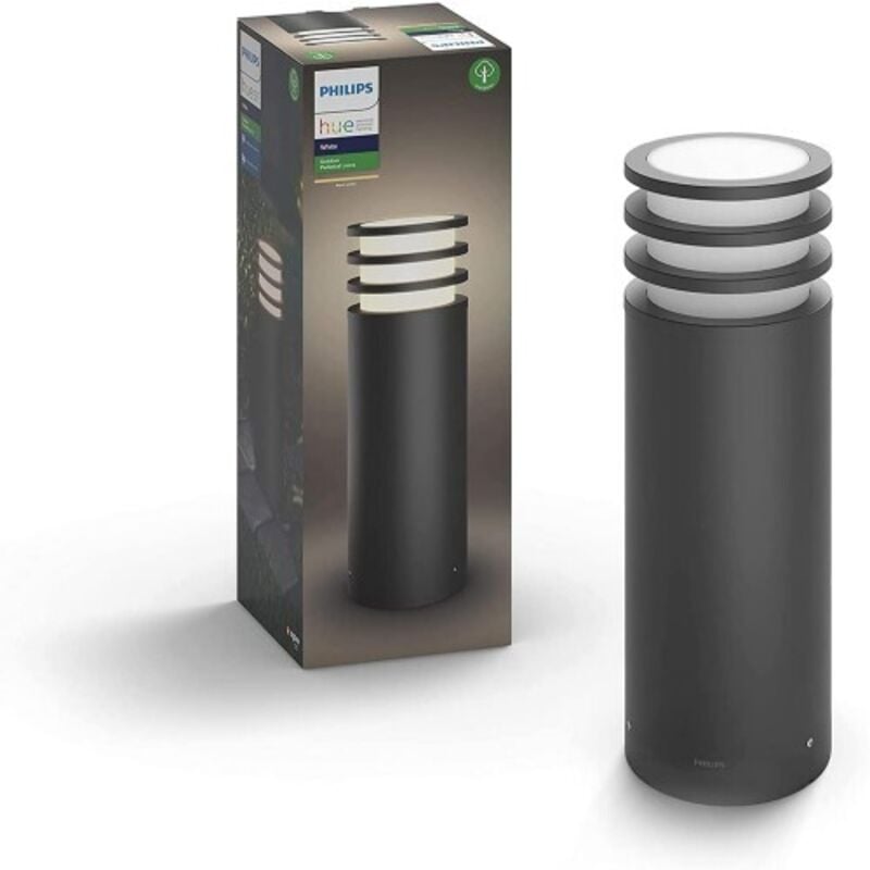 Philips Hue White lucca Borne extérieure 1x9.5W - Anthracite, fonctionne avec Alexa, Google Assistant et Apple Homekit