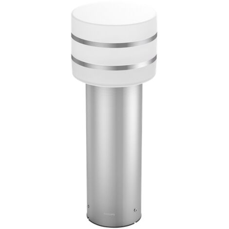 Philips Hue White TUAR Borne extérieure 1x9.5W - Inox, fonctionne avec Alexa, Google Assistant et Apple Homekit
