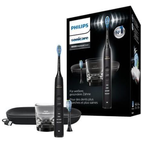 Philips HX9913/18 Sonicare DiamondClean Premium elektrische Schallzahnbürste, inkl. 2 Bürstenköpfe + Ladeglas + Etui