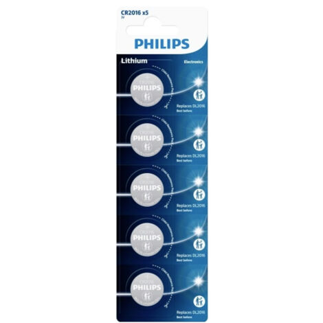Philips Knopfzelle CR 2016 3 V 5 St.  Lithium Minicells