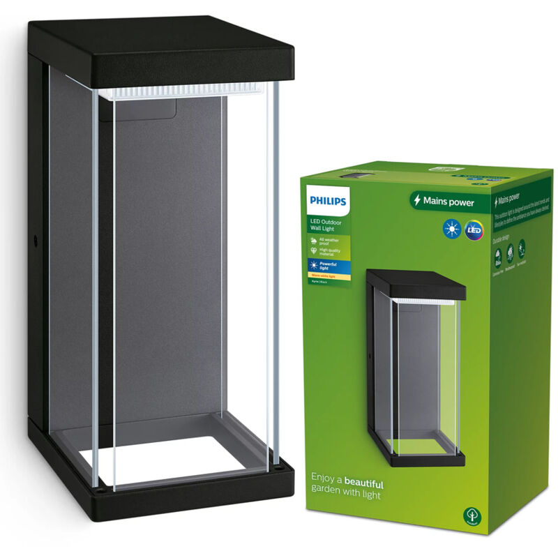 Philips - Applique extérieure led kyrie 12W 2700K 1500lm IP44 noir