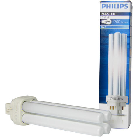 Philips lampada fluorescente compatta 4pin g24q-2 18w luce calda plc18824p