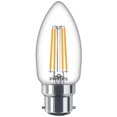 PHILIPS Lampadina LED Premium Classic B35 trasparente [attacco a baionetta piccolo B22] 40 W, bianco caldo 2700 K, non dimmerabile