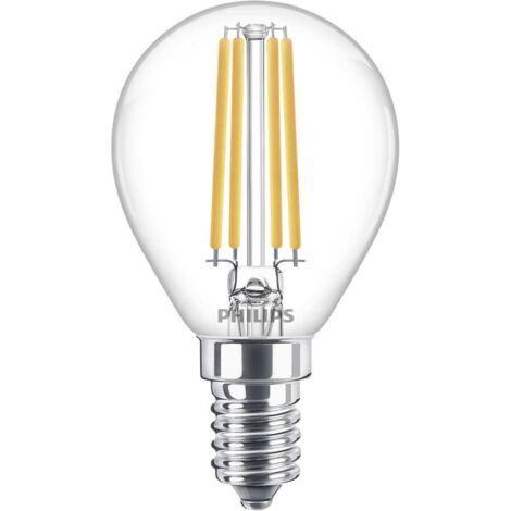 Philips lampadina LED sfera filamento 60W E14 2700K non dim 