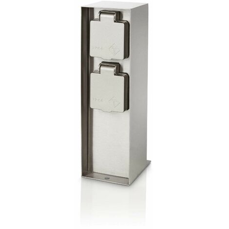 Philips LED 171084716 Presa di corrente da giardino 2 vie acciaio inox