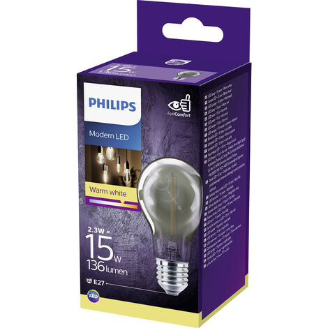 Philips LED 75963600 LED  E27 Glühlampenform 2.3 W = 11 W Warmweiß (Ø x L) 6 cm x 10.6 cm  1 St.