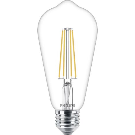 Philips LED 76303900 LED CEE F (A - G) E27 forme spéciale 4.3 W = 40 W blanc chaud (Ø x L) 6.4 cm x 14 cm 1 pc(s) A807232