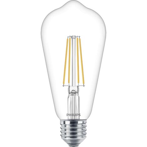 Philips LED 76305300 LED CEE E (A - G) E27 forme spéciale 7 W = 60 W blanc chaud (Ø x L) 6.4 cm x 14 cm 1 pc(s) A860102