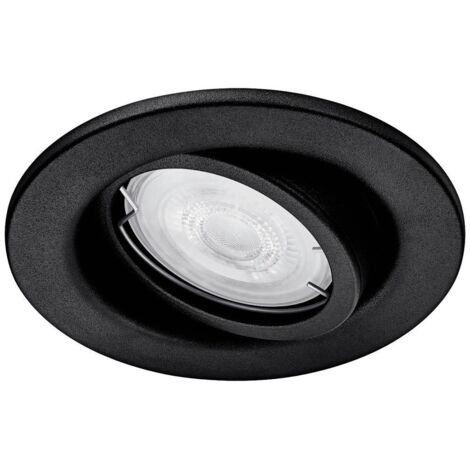 Philips LED 8720169266858 Fresco Luminaire à LED encastrable GU10 4.6 W noir V178733