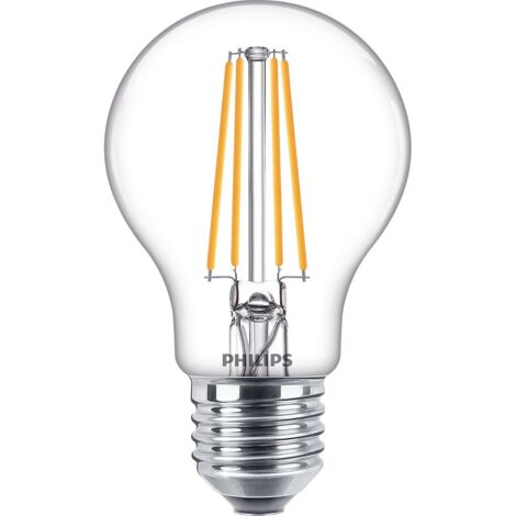 Philips LED 9290018150 LED CEE E (A - G) E27 forme de poire 7 W = 60 W blanc neutre (Ø x L) 60 mm x 106 mm à filament 6 pc(s) Y177483