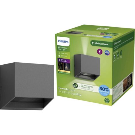 Philips LED Alix applique murale anthracite extérieure