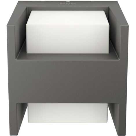 Philips LED Außenwandleuchte Arbour up/down anthrazit warmweiß