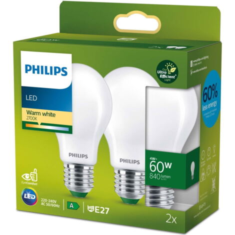 Philips LED CLA 60W A60 E27 2700K FR UE 2PF/SRT Licht