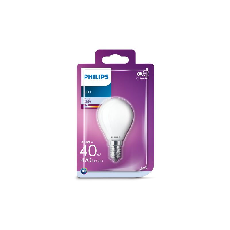 Image of Led Classic, 40W, E14 cw, P45 fr nd 1BC/6 - Philips