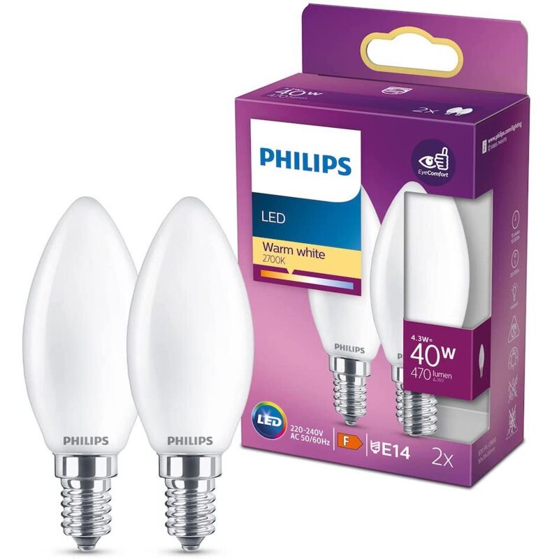 Philips led classic b35 e14 ww fr - vue 4