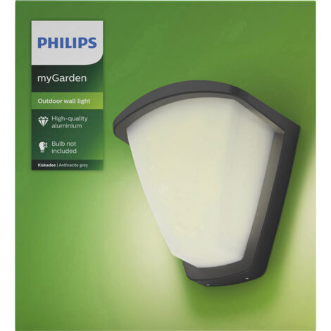 Philips LED Kiskadee 1738393PN Außenwandleuchte  LED E27 42 W Anthrazit