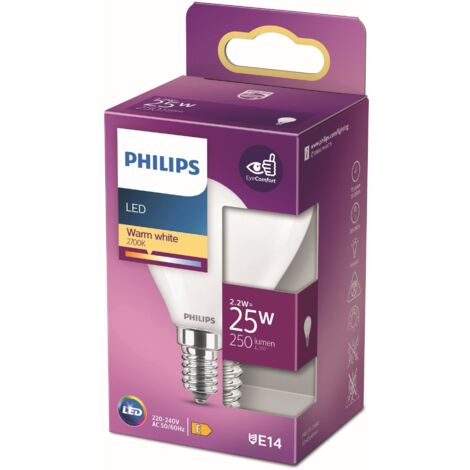 Philips LED Lampadina Smerigliata, 25 W, E14, Luce Bianca Calda