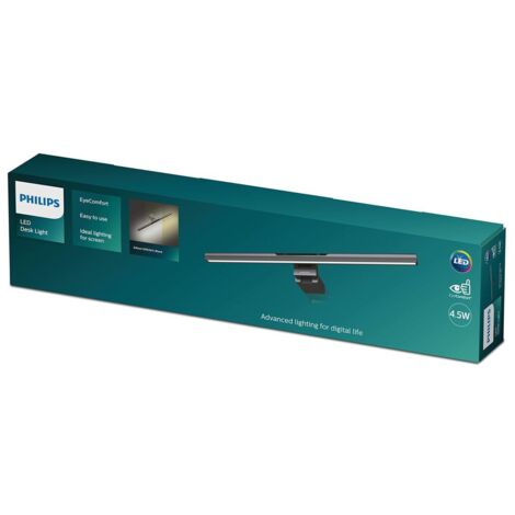 Philips LED Lámpara de escritorio negra 4,5 W diseño moderno