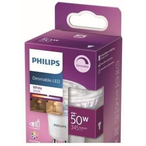 PHILIPS LED LAMPE ÄQUIVALENT 50W GU10, DIMMBAR, GLAS PHILIPS BY SIGNIFY 8718699775810