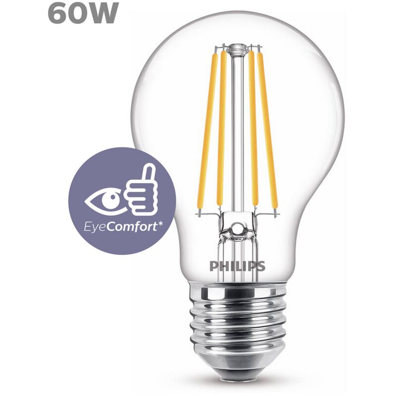 

LED Lampe E27 ersetzt 60W, War - Philips