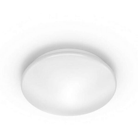 Philips LED Moire, Plafoniera Rotonda, Luce Calda, 10W, Bianco