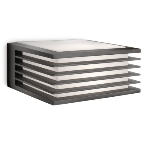 Philips LED Shades Lampada a Parete per Esterni, Attacco E27, IP44, Antracite
