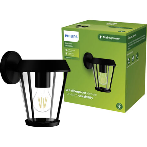 Philips LED Sunera 929004141601 Außenwandleuchte   E27  Schwarz