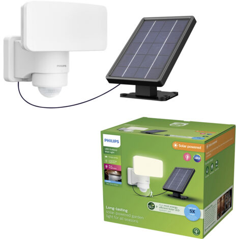 Philips LED Tylus 929004632201 Solar-Außenwandleuchte   6 W Kaltweiß Weiß