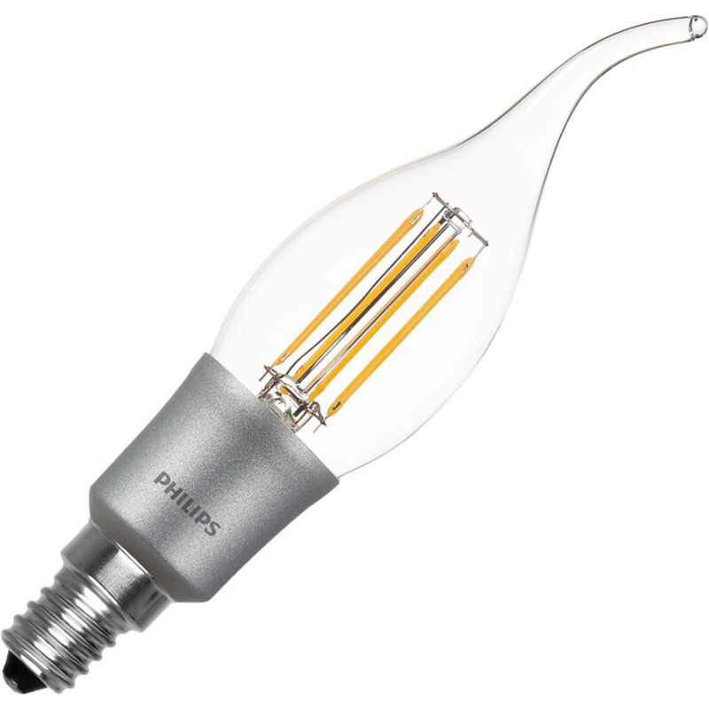 

Bombilla LED E14 Casquillo Fino BA38 Regulable Filamento Candle 5W Blanco Cálido 2700K - Blanco Cálido 2700K