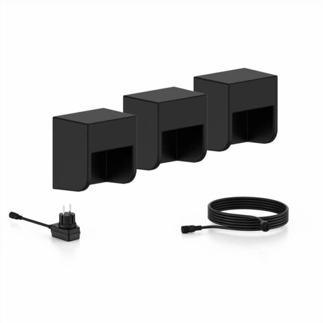 Philips LED Wandleuchte Gardenlink Starter-Set in Schwarz 3x 1,5W