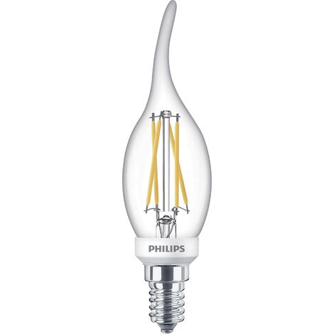 Philips LED WarmGlow Ampoule Bougie Transparent 40W
