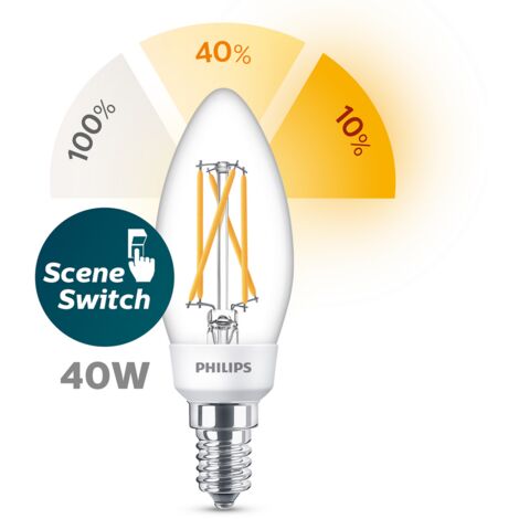 Philips LEDclassic SceneSwitch 40W E14 B35, War