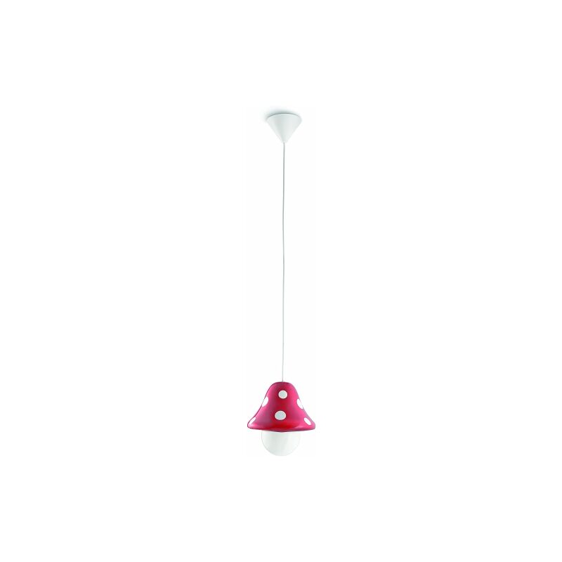 Image of Philips - Lighting Boletu Lampada a Sospensione, Funghetto Rosso, Altezza Massima 150 cm, Lampadina Risparmio Energetico Inclusa [Classe di