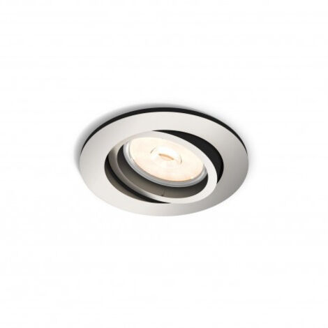 Philips Lighting Donegal Faretto da Incasso, Attacco GU10, Rotonda, Cromato Satinato