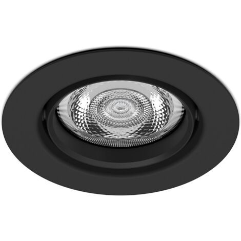 Philips Lighting Faretto da Incasso LED Impala, Equivalente a 6W, 27K, Dimmerabile, Nero