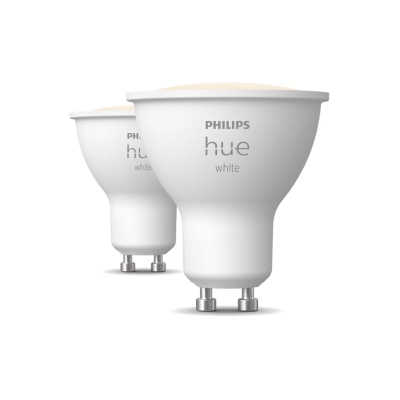 Philips - hue smart led bulbs gu10 2x4.2w 2700k 2pcs - 23023100