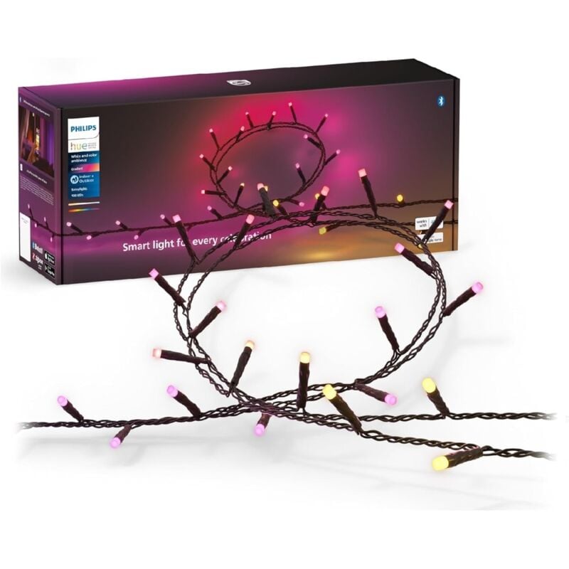 Guirlande connectée Lumineuse Festavia 500 LEDs 40m, fonctionne avec Alexa, Google Assistant et Apple Homekit - Philips Hue