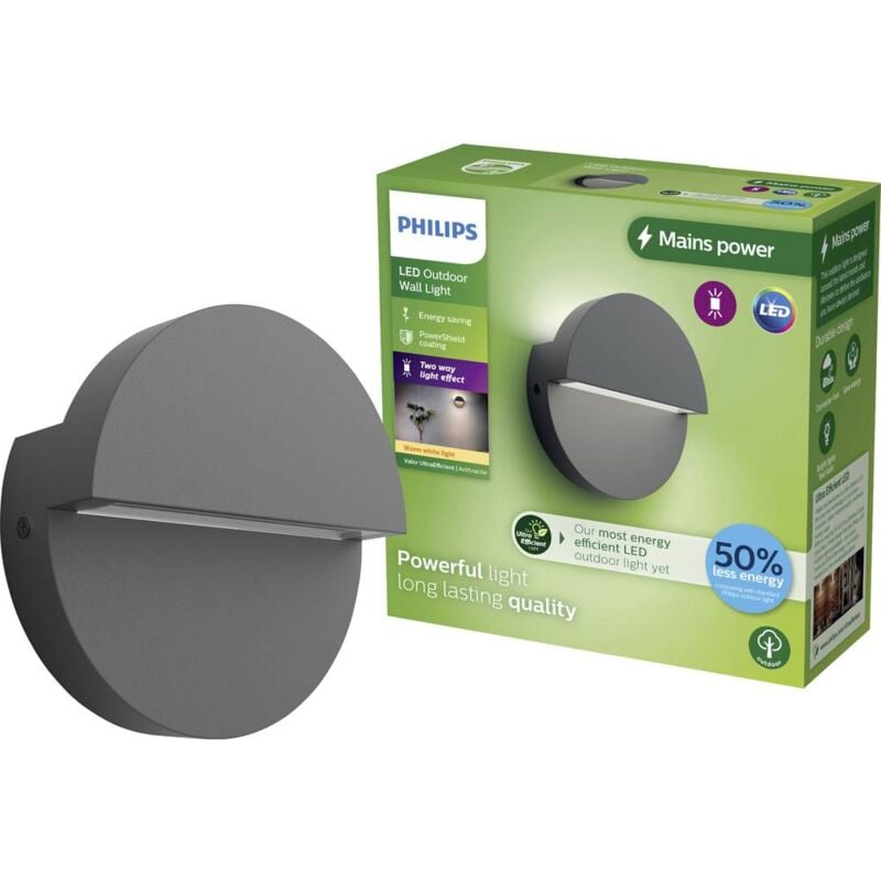Philips - Lighting Valor 929004140601 Applique led extérieure led 8.6 w anthracite