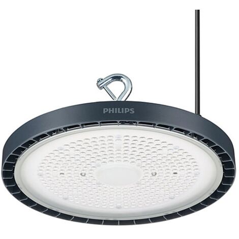 Philips – Luminaire LED Highbay 126W – Aluminium gris – IP65 pour environnements industriels – Luminosité 20 000 lm – Angle de faisceau 85° - BY121P
